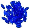 50 16x6mm Transparent Sapphire Narrow Flat Oval Beads